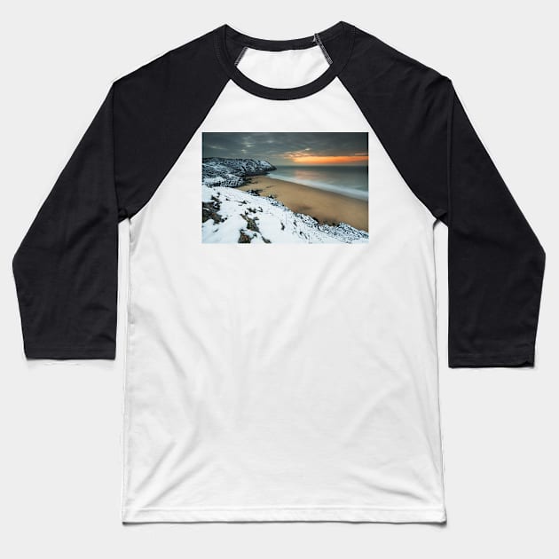 Pobbles Beach, Gower Baseball T-Shirt by dasantillo